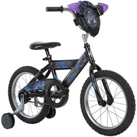 Huffy Marvel Black Panther 16A Boyas Bike For Kids, Black, With Interactive Handlebar Plaque Training Wheels