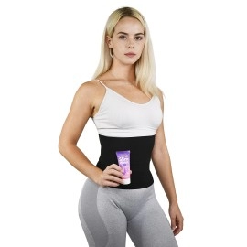 NeoLook Waist Wrap and Slim Cream Bundle, Stomach Wraps for Weight Loss, Belly Wraps to Lose Belly Fat, Plus Size Waist Trainer for Women, Snatch Bandage Wrap, Tummy Trainer