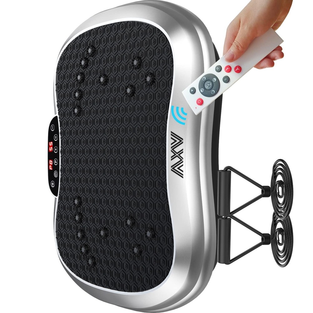 Axv Vibration Plate Exercise Machine Whole Body Workout Portable Mini Vibrate Fitness Platform Lymphatic Drainage Machine For Weight Loss Shaping Toning Wellness Home Gyms Workout
