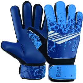 Efah Sports Soccer Goalkeeper Gloves For Kids Boys Children Youth Football Goalie Gloves With Super Grip Protection Palms (Size 5 Suitable For 9 To 12 Years Old, Blue)
