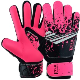 Efah Sports Soccer Goalkeeper Gloves For Kids Boys Children Youth Football Goalie Gloves With Super Grip Protection Palms (Size 7 Suitable For Size S-M Adult, Pink)