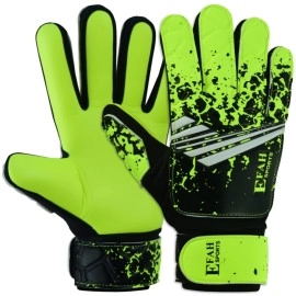 Efah Sports Soccer Goalkeeper Gloves For Kids Boys Children Youth Football Goalie Gloves With Super Grip Protection Palms (Size 6 Suitable For 13 To 15 Years Old, Fluorescent Yellow)
