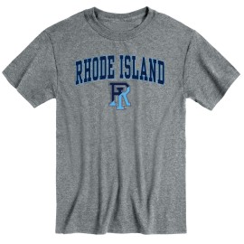 Barnesmith University Of Rhode Island Uri Rams Short-Sleeve T-Shirt, Spirit, Charcoal Grey, Large