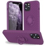 Tisoog Compatible With Iphone 12 Pro Max Case Cute Dragon Scale Series] With Soft Anti-Scratch Microfiber Lining Ring Kickstand, Liquid Silicone Full Body Protective Case - Purple