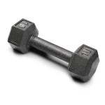 Weider 60 Lb Cast Iron Hex Dumbbell, Black