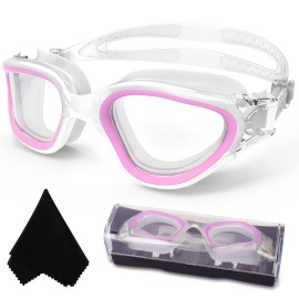 Win.Max Swimming Goggles Swim Goggles Anti Fog Anti Uv No Leakage Clear Vision For Men Women Adults Teenagers (Purple/Non-Polarized Clear Lens)