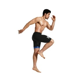 DYUAI Sauna Sweat Shorts for Men Compression Pants Athletic Leggings Workout Sauna suit(WBH7202-01-L)