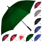 Mrtlloa 68 Inch Automatic Open Green Golf Umbrella, Extra Large Oversize Double Canopy Vented Windproof Waterproof Stick Umbrellas For Rain