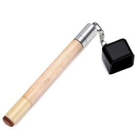 Tobwolf Chalk Holder For Billiards, 2 In 1 Pool Cue Chalk Holder, Portable Wooden Pool Snooker Chalk Holder, Billiard Cue Tip Pricker, Non-Slip Billiard Cue Tip Tool Pool Table Accessory