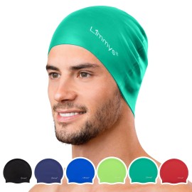 Limmys Menas Womenas Unisex Swimming Cap - 100 Silicone Ladies Swim Caps - Premium Quality, Stretchable And Comfortable Swimming Hats - Available In Different Attractive Colors