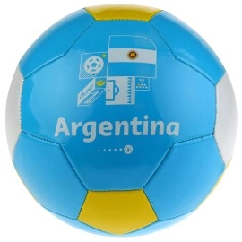 Fifa World Cup Qatar 2022 Team Argentina Soccer Ball Souvenir Display, Officially Licensed Futbol For Youth And Adult Soccer Players, Blue