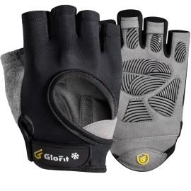 Glofit Workout Gloves For Women Men, Lightweight Weight Lifting Glove Breathable Fingerless Gym Gloves, Exercise, Fitness, Training, Cycling
