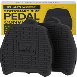 Ultraverse Pedal Converter Adapter Compatible with Peloton Bike & Bike+ Models - Delta Look Compatible - Use Regular Shoes and Sneakers on Indoor Exercise Spin Bike - Accessories and Gifts - Black
