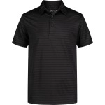 Nautica Boys Active Short Sleeve Polo Shirt, Button Closure & Embossed Stripes, Breathable Performance Fabric, Black, 18-20 Husky