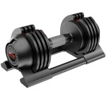 Altler Adjustable Dumbbell, 22Lb Dumbbell Set With Tray For Fitness, Fast Adjust Weight By Turning Anti-Slip Handle, Training Safety With 8 Lock Slots, Suitable For Men And Women, Black (Al-Db22)