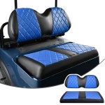 Nokins Golf Cart Seat Covers Front Seats, Applies To Club Car Precedent Seat Covers (Blue&Black)