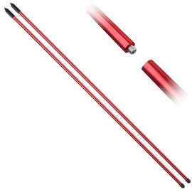 Prowithlin Golf Alignment Stick, Aluminum Alloy Golf Sticks 2 Packs, Posture Corrector Golf Practice Aid, 48 Inches (Red)