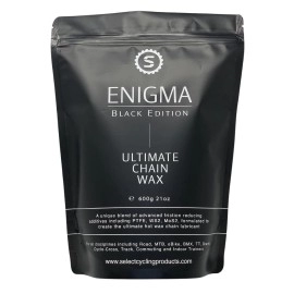 Enigma Ultimate Chain Wax - Black Edition 600G, Hot Melt Bike Chain Wax Ultra Low Friction Formula The Best Chain Lubrication On The Market Wax Lube For 1000S Of Miles Of Quiet, Clean, Long Lasting Drivetrains