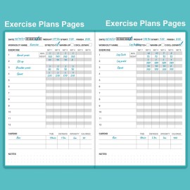Fitness Planner - Workout Planner For Woman And Man Fitness Planner For Women & Men - A5 Hardcover Workout Journalplanner To Track Weight Loss Gym Bodybuilding Progress - Daily Health & Wellness Tracker Teal