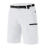 Tacvasen Mens Summer Outdoor Shorts Quick Dry Cargo Casual Hiking Shorts White, 34