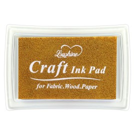 Craft Ink Pad For Rubber Stamps, Paper, Wooden, Fabric, Scrapbooking, Non-Toxic Finger Ink Pads For Kids (Gold)