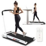 Fyc Under Desk Treadmill - 2 In 1 Folding Treadmill For 35 Hp, Foldable Treadmill Compact Electric Treadmill Remote Control Led Display Walking Running Jogging For Office