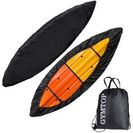 78-18Ft Waterproof Kayak Canoe Cover-Storage Dust Cover Uv Protection Sunblock Shield For Fishing Boat Kayak Canoe 7 Sizes Choose Color] (Black(Upgraded), Suitable For 93-105Ft Kayak)