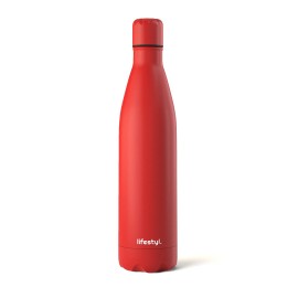 Lifestyl Stainless Steel Water Bottle 24 Hrs Cold & 12 Hrs Hot Thermoshield Technology Vacuum Insulated Metal Water Bottles, Leak-Proof Drinks Bottle For Sports, Gym, Yoga, Cycling (1000 Ml, Red)