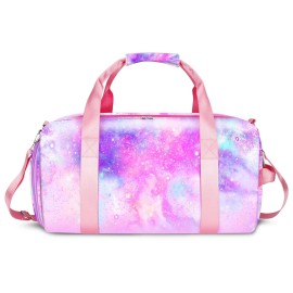 Dance Bag For Girls Kids Travel Duffel Bags Waterproof Sports Gym Bag For Women, Tie-Dye Teen Overnight Duffel Bag With Shoe Compartment Ballet Small Gym Bag
