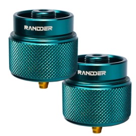 Randder Propane To Butane Adapter Camping Stove Adapter Gas Adapter Converter 16 Oz Propane Tank Input En417 Valve Output Camp Fuel Refill Adapter For Outdoor Backpack Hiking (Dark Green X 2 Pack)