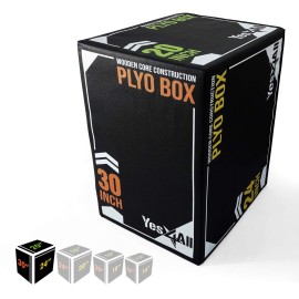 Yes4All 3 In 1 Soft Plyo Box Wooden Core, Foam Plyometric Box For Exercise, Plyometric Training, Available In 4 Sizes