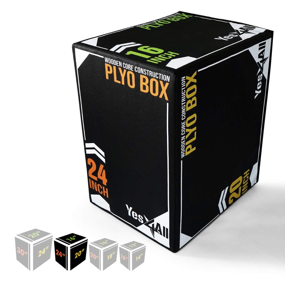 Yes4All 3 In 1 Soft Plyo Box Wooden Core, Foam Plyometric Box For Exercise, Plyometric Training, Available In 4 Sizes