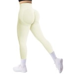 A Agroste Seamless Scrunch Butt Lifting Workout Leggings For Women Booty High Waisted Yoga Pants Contours Ruched Tights