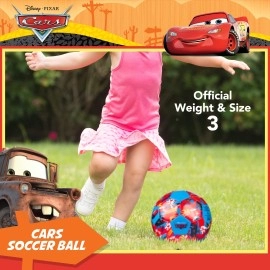 Capelli Sport Disney Pixar Cars Soccer Ball, Repeat Print Youth Kids Mini Soccer Ball, Multi, Size 3