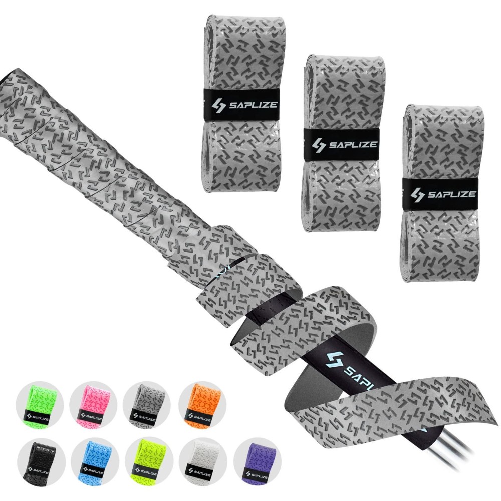 Saplize Golf Grip Wrapping Tapes, 3-Pack Tacky Pu Overgrip Tapes, New Regripping Solution For Golf Club Grips, Grey