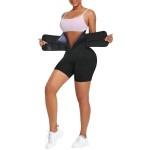 Feelingirl Sauna Sweating Pants For Women Three-Row 5 High Waist Tummy Leggings Waist Trainer Body Shaper(Large)