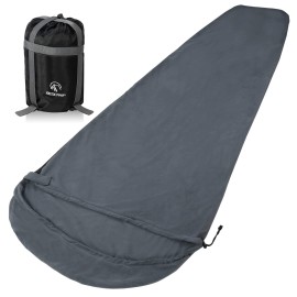Redcamp Mummy Fleece Sleeping Bag Liner With Hood, Great For Adult Warm Or Cold Weather, 90