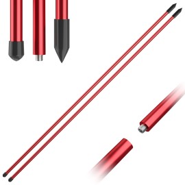Kamitty Golf Alignment Stick, Aluminum Alloy Alignment Stick 2 Packs, 48 Inches Portable Detachable Golf Training Equipment (Red)