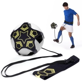 Ainiv Soccer Training Equipment, Football Kick Trainer With Flexible Adjustment Belt, Soccer Throw Solo Practice Training Aid For Kids Adults, Practice Equipment For Soccer, Volleyball, Rugby