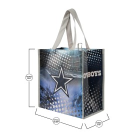 FOCO NFL Logo Reusable Grocery Shopping Bags Totes, Team Color