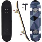 CAPARK Skateboards for Beginners Adults Youths Teens Kids Girls Boys 31 Inch Pro Complete Skate Boards 7 Layer Canadian Maple Double Kick Concave Longboards (Youth)