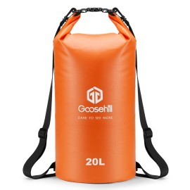 Goosehill Waterproof Dry Bag 5L 20L, Durable Plato 500D Pvc Material, Keep Your Gears Dry, Floating Roll Top Drybag For Paddle Board Kayaking Canoe Swimming Fishing Camping