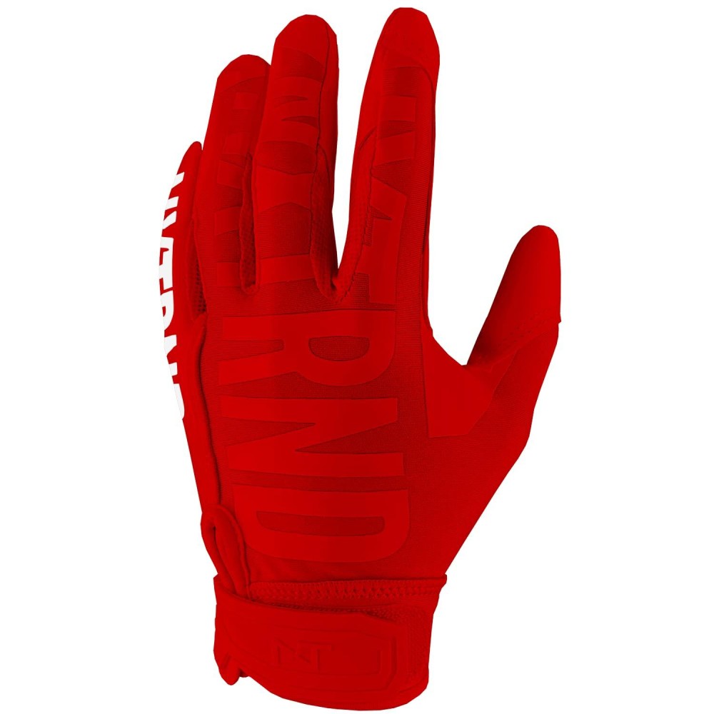 Nxtrnd G1 Pro Football Gloves, Mens & Youth Boys Sticky Receiver Gloves (Red, Youth Small)