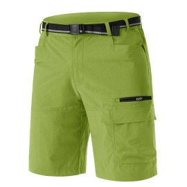 Tacvasen Mens Summer Outdoor Shorts Quick Dry Cargo Casual Hiking Shorts Ft-Green, 38