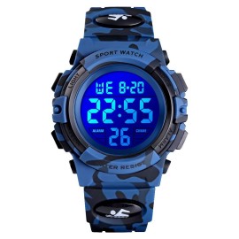 Kids Watch,Boys Watch For 3-8 Year Old Boys,Digital Sport Outdoor Multifunctional Chronograph Led 50 M Waterproof Alarm Calendar Analog Watch For Children With Silicone Band