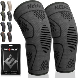 Neenca 2 Pack Knee Brace, Knee Compression Sleeve Support For Knee Pain, Running, Work Out, Gym, Hiking, Arthritis, Acl, Pcl, Joint Pain Relief, Meniscus Tear, Injury Recovery, Sports