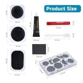 Maifede Bike Inner Tube Patch Kits, Bicycle Tire Repair Kit, With Portable Storage Box, For Cycling, Motorcycle, Bmx, Atvs And More Inflatable Rubber.
