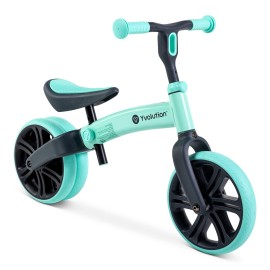 Yvolution Y Velo Junior Toddler Balance Bike 9 Inch Wheel No-Pedal Training Bike For Kids Age 18 Months To 4 Years (Teal 2022)