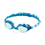 Speedo Unisex-Child Swim Goggles Junior Hyper Flyer Ages 6-14, Cry Teal/Icy White Mirrored