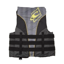 O'Neill Mens Superlite Uscg Life Vest Xxxl Black/Grey/Yellow (4723N)